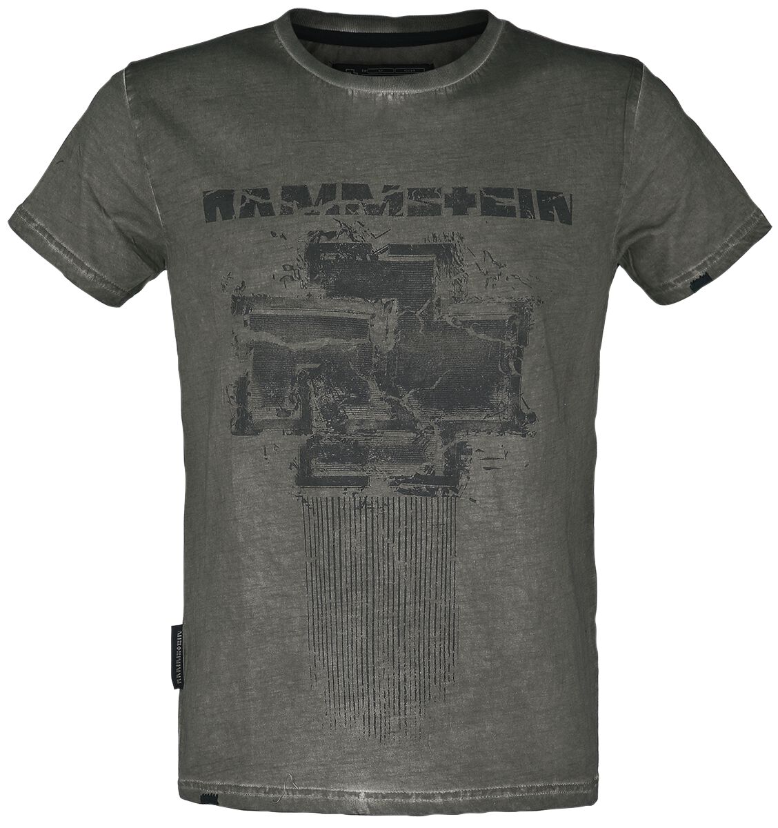 Rammstein T-Shirt - Broken Logo II - S bis 5XL - für Männer - Größe M - oliv  - Lizenziertes Merchandise! von Rammstein