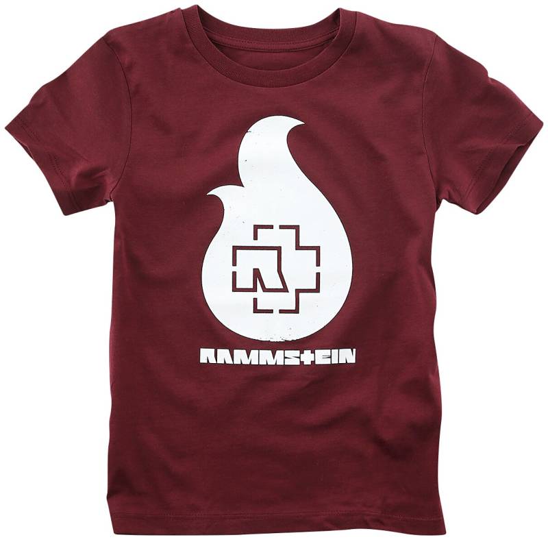 Rammstein T-Shirt für Kleinkinder - Kids - Flamme - für Mädchen & Jungen - burgund  - Lizenziertes Merchandise! von Rammstein