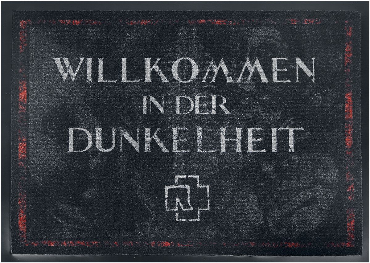 Rammstein Willkommen In Der Dunkelheit Fußmatte dunkelgrau rot von Rammstein