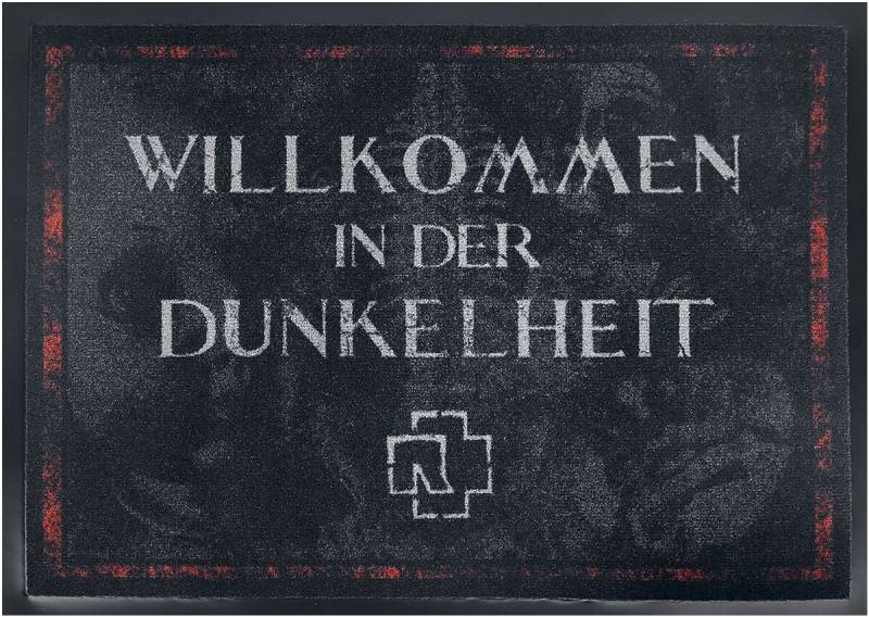 Rammstein Willkommen In Der Dunkelheit Fußmatte dunkelgrau rot von Rammstein