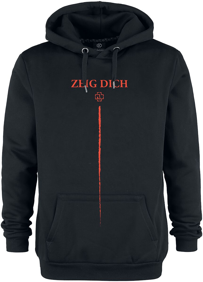 Rammstein Zeig Dich Logo Kapuzenpullover schwarz in XL von Rammstein