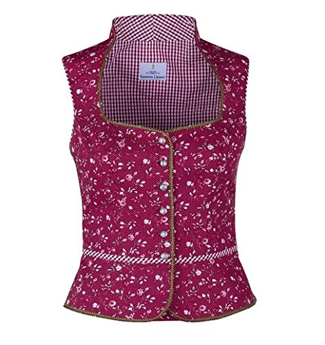 Ramona Lippert® - Damen Dirndl Bluse Marion 44 Rot Geblümt mit Schneewittchenkragen - Trachtenbluse - Blusen für Trachten z.B. zum Oktoberfest… von Ramona Lippert