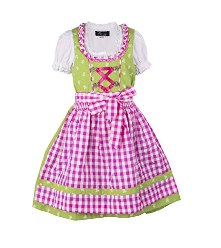 Ramona Lippert® - Kinderdirndl Chrissi Grün inkl. Kleid, Schürze & Bluse Größe 86-164 Mädchen Dirndl & Dirndl-Sets Kinder Dirndl Mädchen Gr. 86/92 von Ramona Lippert