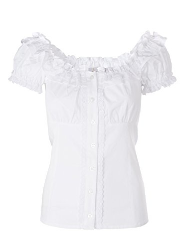 Ramona Lippert Bluse Trachtenbluse Laila weiß (42) von Ramona Lippert