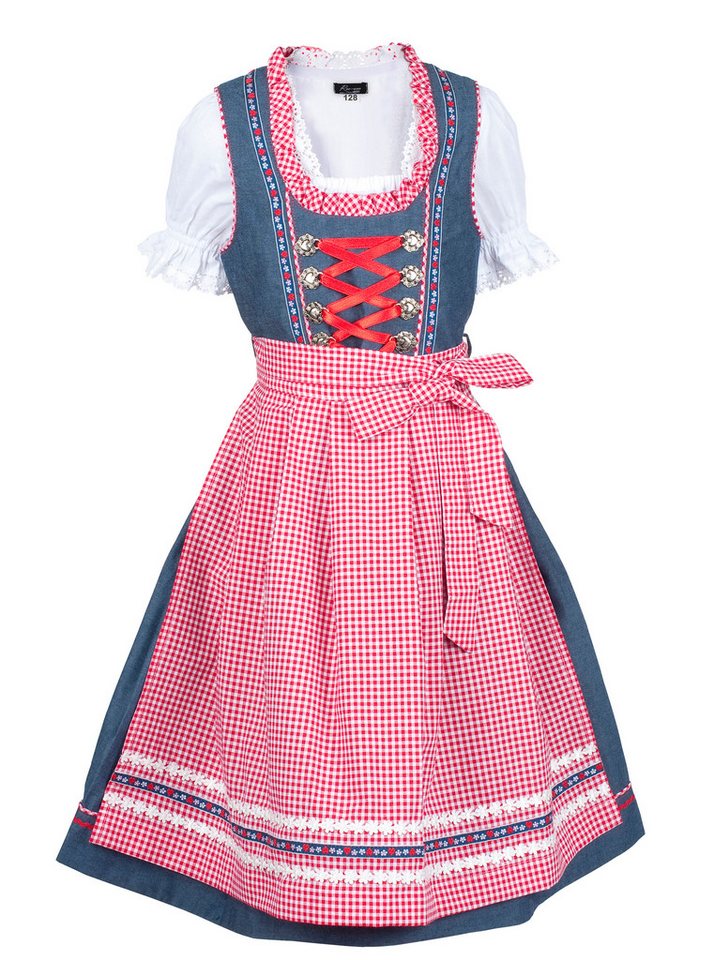 Ramona Lippert Dirndl Naomi Kinderdirndl Jeans Trachtenkleid für Mädchen von Ramona Lippert