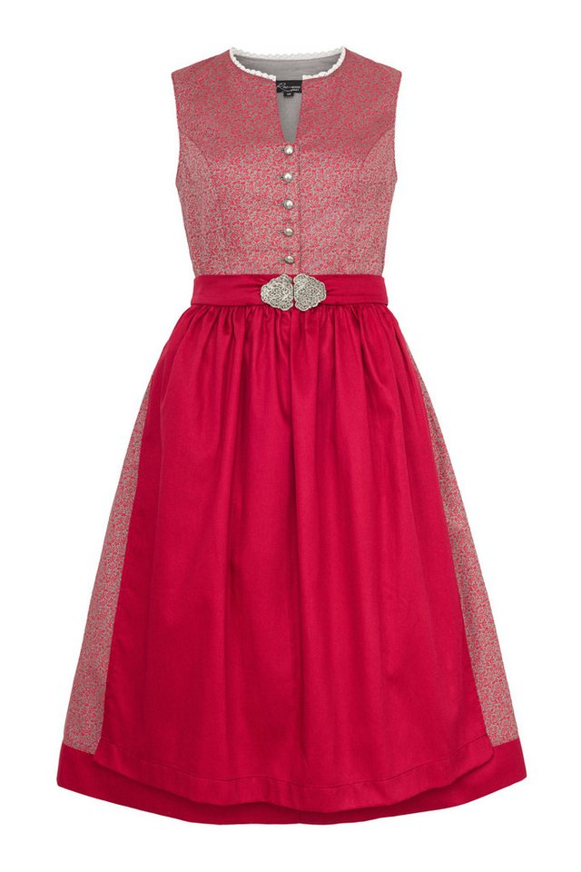 Ramona Lippert Dirndl Trachtenkleid Sana rot mit Schnalle von Ramona Lippert