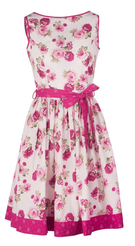 Ramona Lippert Sommerkleid Kleid Damen Rosita ecru Rosendruck Länge 55 cm mit Bindegürtel von Ramona Lippert