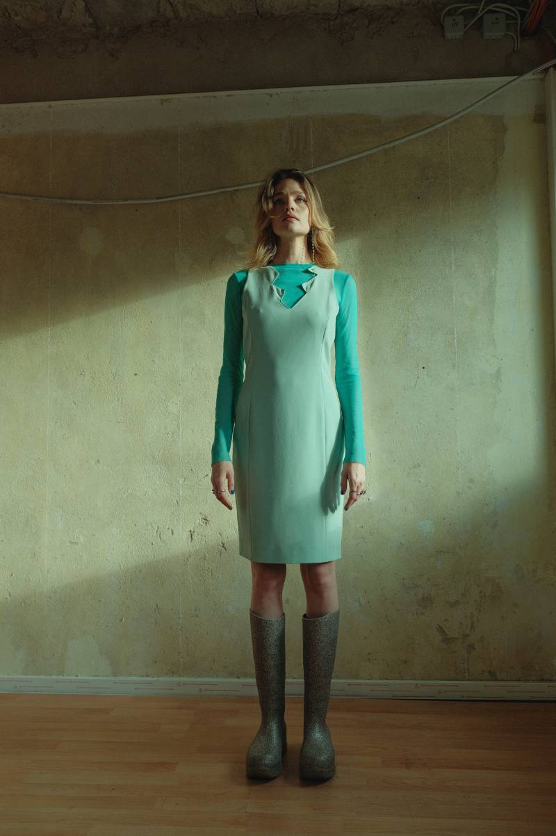 Moschino Und Chic Cut Out Mint Grün Y2K Kleid von RamonasArchives