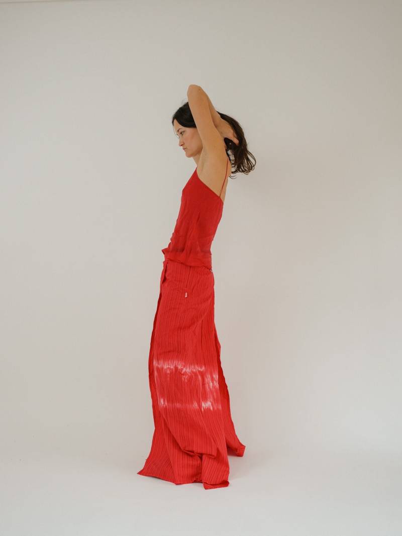 Y2K Vintage Roberto Cavalli Roter Batik Hosenrock - Xs von RamonasArchives