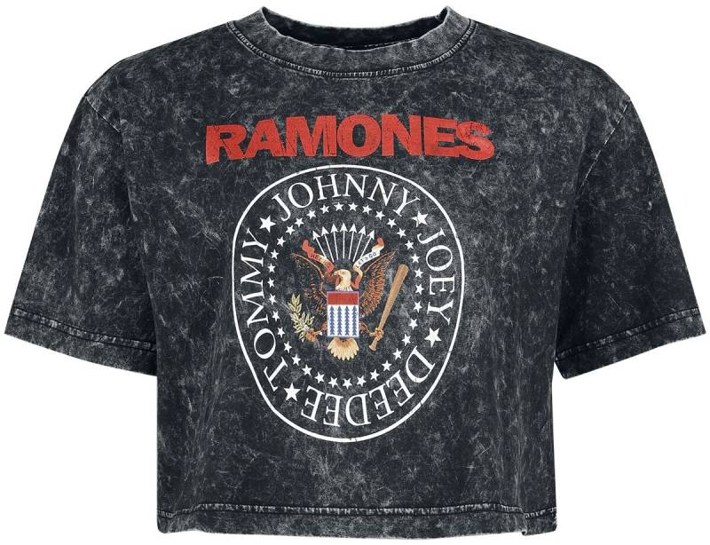Ramones Crest T-Shirt dunkelgrau schwarz in S von Ramones