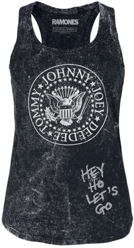 Ramones Hey Ho Let's Go Frauen Top schwarz XL 100% Baumwolle Band-Merch, Bands von Ramones
