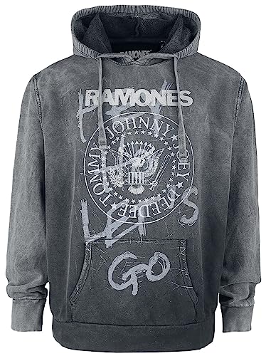 Ramones Hey Ho Let's Go Männer Kapuzenpullover grau L 100% Baumwolle Band-Merch, Bands von Ramones