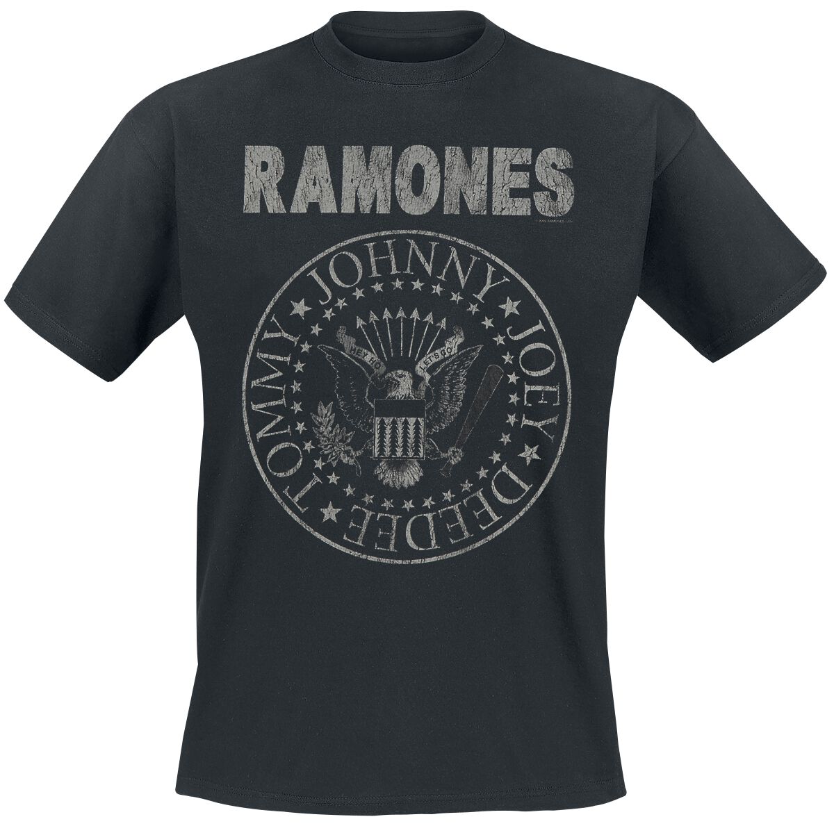 Ramones Hey Ho Let's Go - Vintage T-Shirt schwarz in 4XL von Ramones