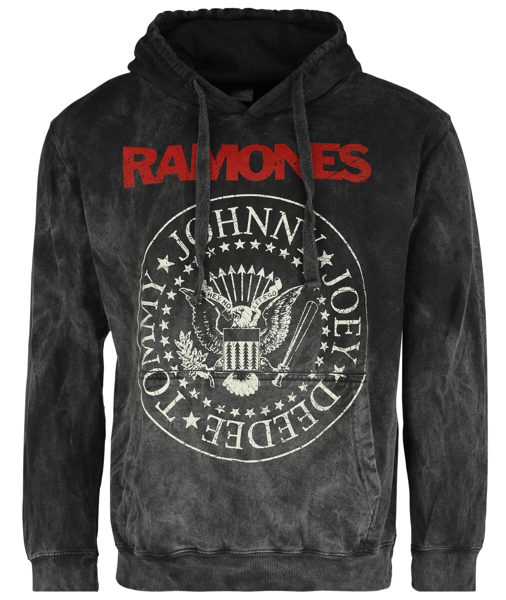 Ramones Kapuzenpullover - Crest - S bis XXL - für Männer - Größe L - dunkelgrau  - Lizenziertes Merchandise! von Ramones