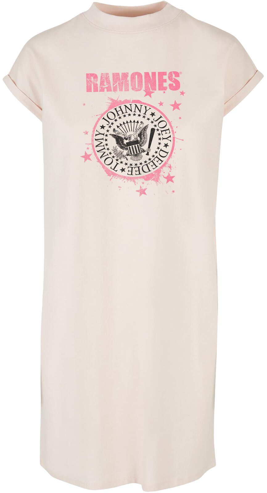 Ramones Kleid knielang - Splash Crest - S bis XL - für Damen - Größe L - pink  - Lizenziertes Merchandise! von Ramones
