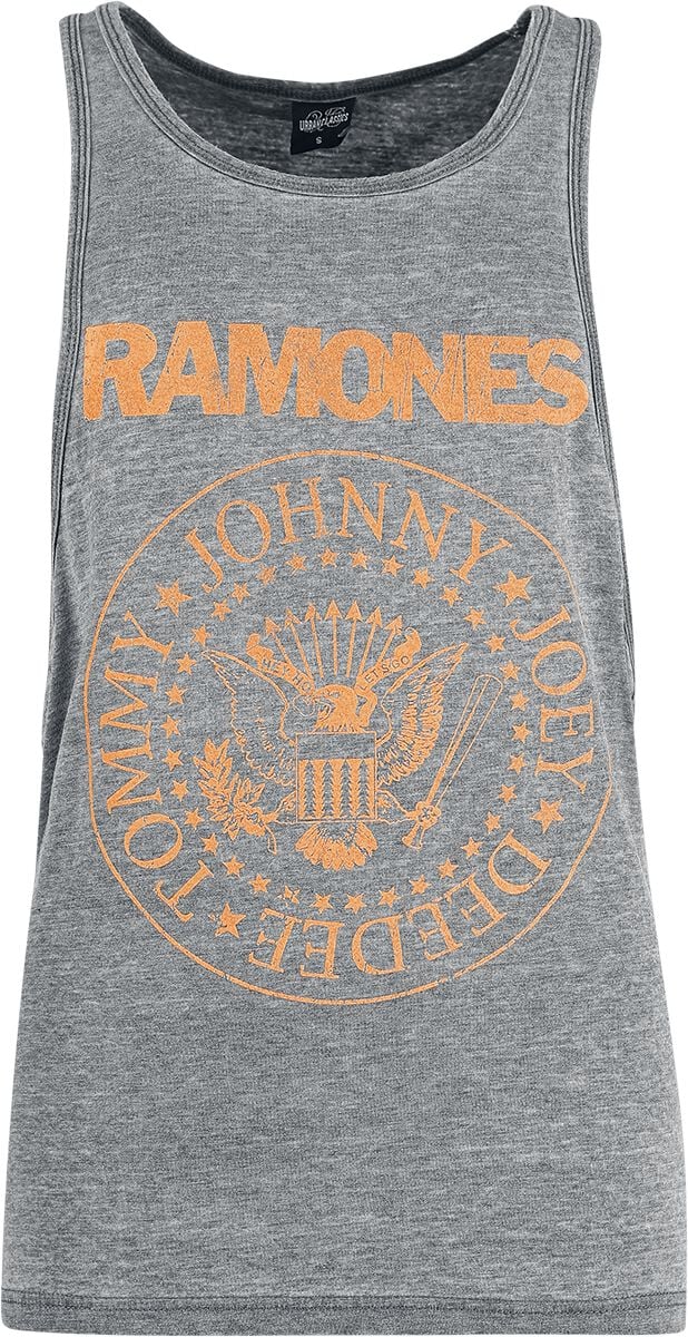 Ramones Monocolour Crest Top dunkelgrau meliert in L von Ramones