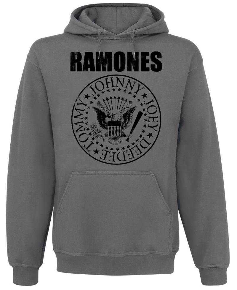 Ramones Seal Kapuzenpullover charcoal in L von Ramones