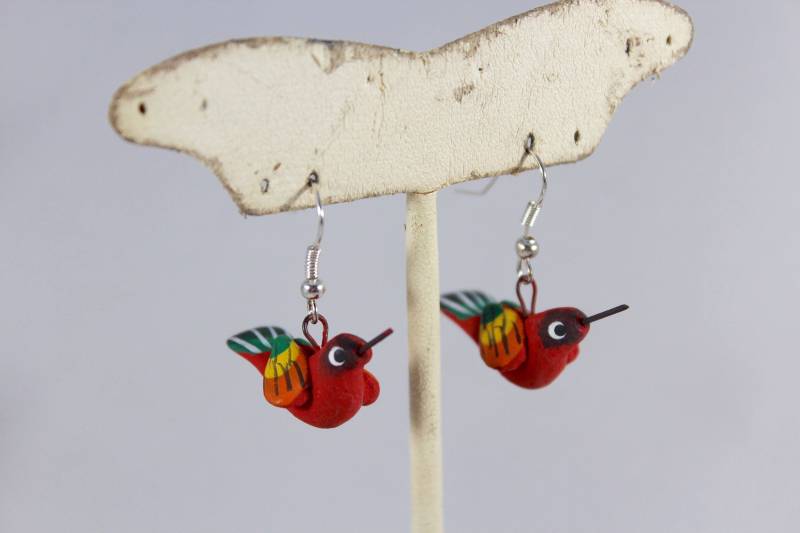 Tierliebhaber Handmodellierte Ton Ohrringe-Handbemalt-Handgemalt-Vogel-Maus-Kolibri-Schildkröte-Affe-Schwein-Sommer-Baumeln-Unikat-Frauen-Zoo Tierliebhaber Handmodellierte Ton Ohrringe-Handbemalt-Handgemalt-Vogel-Maus-Kolibri-Schildkröte-Affe-Schwein-Sommer-Baumeln-Unikat-Frauen-Zoo von RanchoAlpino