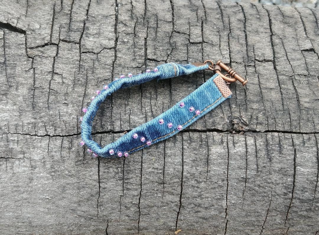 Denim Armband, Armband Jeans Blau, Upcycled, Recycelt, Schmuck Denim, Boho Schmuck, Geschenk Für Sie W17 Denim Armband, Armband Jeans Blau, Upcycled, Recycelt, Schmuck Denim, Boho Schmuck, Geschenk Für Sie W17 von RanchoArt