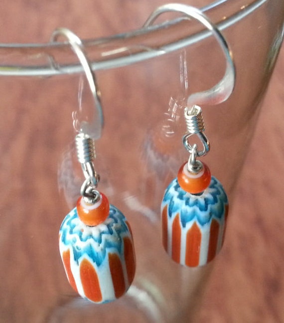 Ohrringe Stern, Glasperlen, Orange, Rosetta Perlen, Geschenk Dame, Mädchen10 Ohrringe Stern, Glasperlen, Orange, Rosetta Perlen, Geschenk Dame, Mädchen10 von RanchoArt