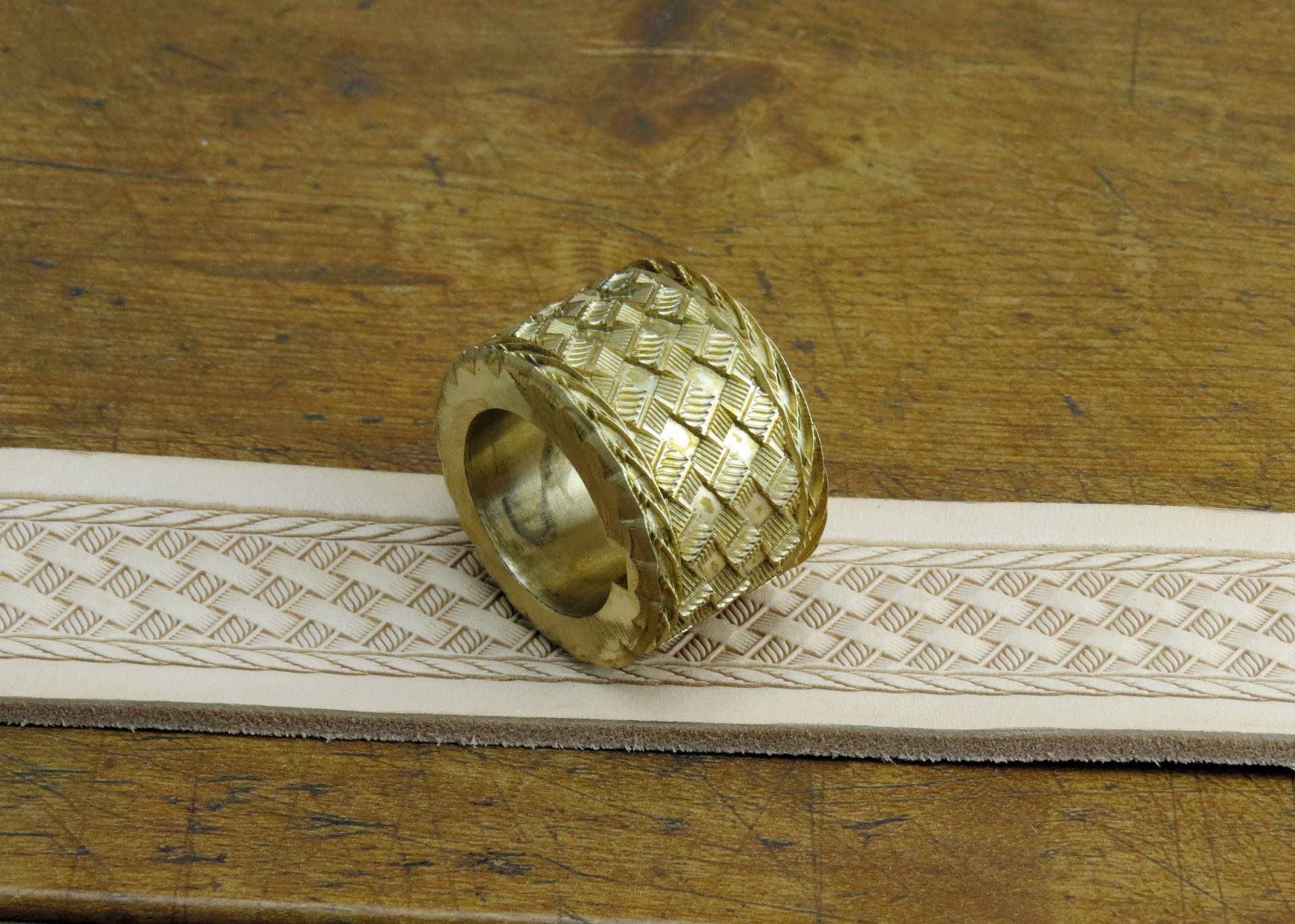 Massive Messing Musterwalze Lederprägemaschinenrad von RanchoStyle