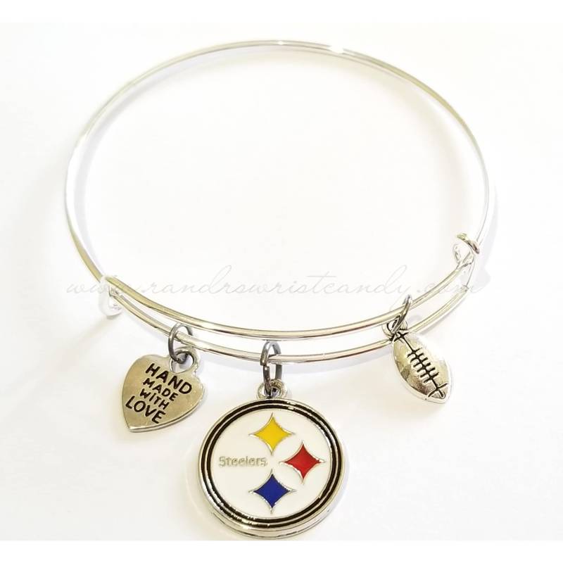 Fußball Team Charm Armreif Versilbertes Sport Armband Fußball Team Charm Armreif Versilbertes Sport Armband von RandRsWristCandy