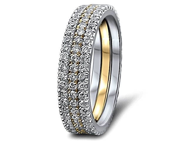 Diamant Bandring - Eheringe Ehering 14K Solid Gold Full Eternity Band Mit Diamanten Besetzt Diamanten-Verlobungsring Diamant Bandring - Eheringe Ehering 14K Solid Gold Full Eternity Band Mit Diamanten Besetzt Diamanten-Verlobungsring von RandSjewelry