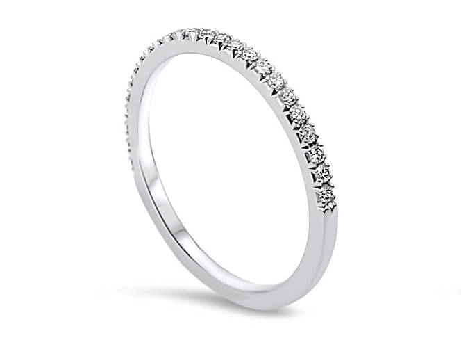 Diamant Bandring - Gold Ehering Ring Massiv Halb Eternity Band Stapelbarer Diamant Bandring - Gold Ehering Ring Massiv Halb Eternity Band Stapelbarer von RandSjewelry