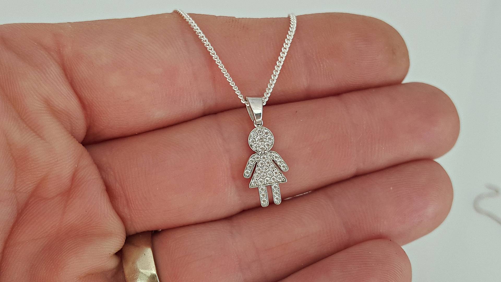 Neue Mutter Halskette - Kinder Diamant Mädchen Geschenk Für 14K Gold Neu Geboren Baby Anhänger von RandSjewelry
