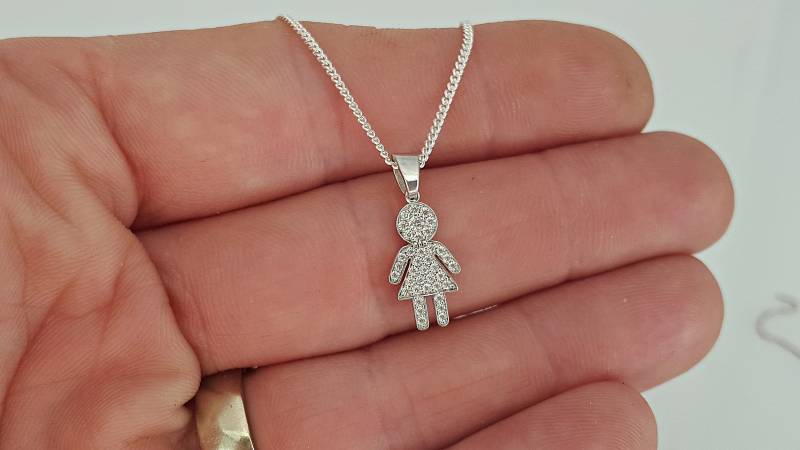 Neue Mutter Halskette - Kinder Diamant Mädchen Geschenk Für 14K Gold Neu Geboren Baby Anhänger von RandSjewelry