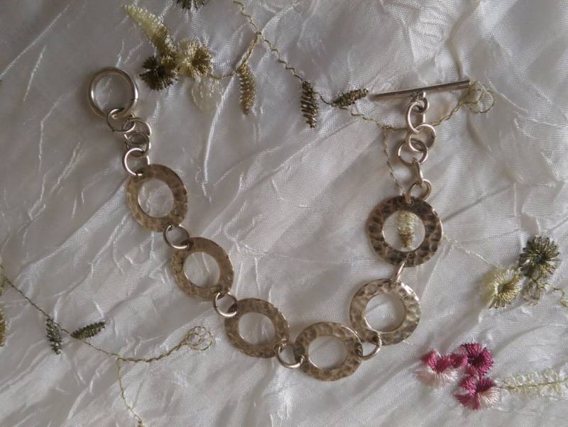 Silber Disc Link Armband von RandomAttic33