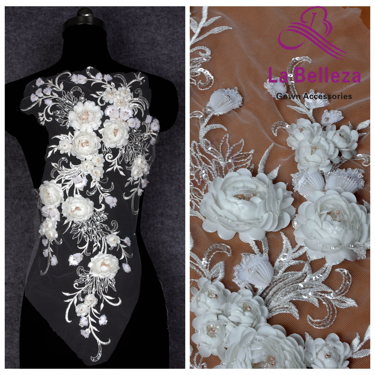 La Belleza Applikation, Wunderschöner Aufnäher, Handgemachte Rosenblumen Applikation, Rosa Rosen Blumen Applikationen, Gelbe Applikationen La Belleza Applikation, Wunderschöner Aufnäher, Handgemachte Rosenblumen Applikation, Rosa Rosen Blumen Applikationen, Gelbe Applikationen von Randyfabrics
