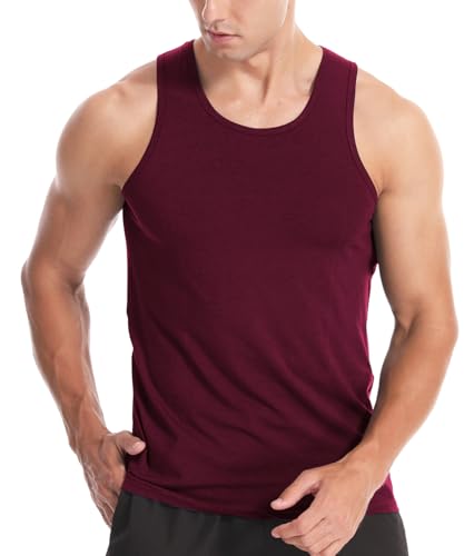Herren Tanktop Gym Stringer Shirt Baumwolle Muskel Fitness Tanks Fitness Ärmelloser T-Shirt Windrot M von Rane Sports