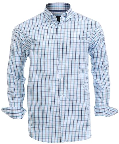 Rankitutu Herren-Knleistenhemden aus Baumwolle, Langarmhemden, Regular Fit（1804-XL） von Rankitutu