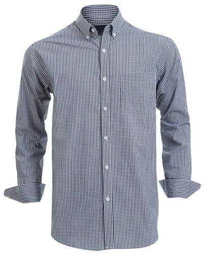 Rankitutu Herren-Knleistenhemden aus Baumwolle, Langarmhemden, Regular Fit（1817-XXL） von Rankitutu