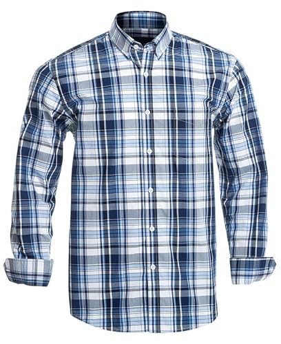 Rankitutu Herren-Knleistenhemden aus Baumwolle, Langarmhemden, Regular Fit（1909-XXL） von Rankitutu