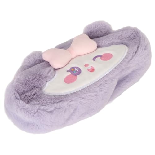 Rankomu Plüsch-Federbox Plüsch-Federmäppchen, Große Kapazität Federmäppchen, Niedliche Mehrzweck-Bleistiftbox für Bleistifte, Stifte, Radiergummis, Lineale, Violette Katze, 22 x 10 x 8 cm von Rankomu