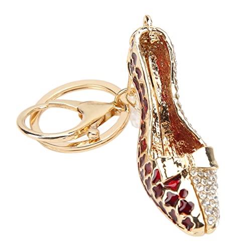 Rankomu Schlüsselanhänger High Heels Form Schlüsselanhänger Kompakter Ele Anhänger für Handtasche Dekoration Niedlicher Schlüsselanhänger für Frauen Rot von Rankomu