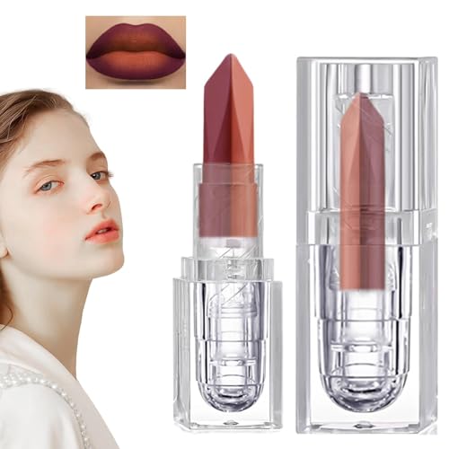 Matter Lippenstift für Frauen,Matter Lipgloss,Tragbarer Lippenfleck | Feuchtigkeitsspendender Lipgloss, getönter Antihaft-Lipgloss für Make-up, zweifarbiger Lippenstift von Ranley