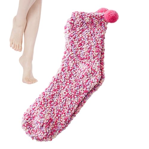 Pelzsocken,Cupcake-Socken,Süßes Cupcake-DIY-Geschenk | Lustige Mädchen-Schwester-Socken, warme Winter-Kuschel-Plüschsocken für Valentinstag, Einweihungsparty, Weihnachten, Geburtstagsgeschenk Ranley von Ranley