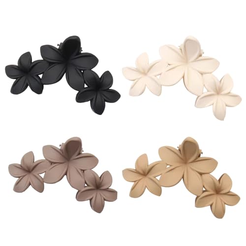 Blumen-Haarnadel für Frauen, große matte Clips - Rutschfeste Blumen-Haifischklauenklammern,Niedliche Haar-Accessoires, Backenklammern, Krallenklammern, stilvolles Accessoire für langes, dickes von Ranley