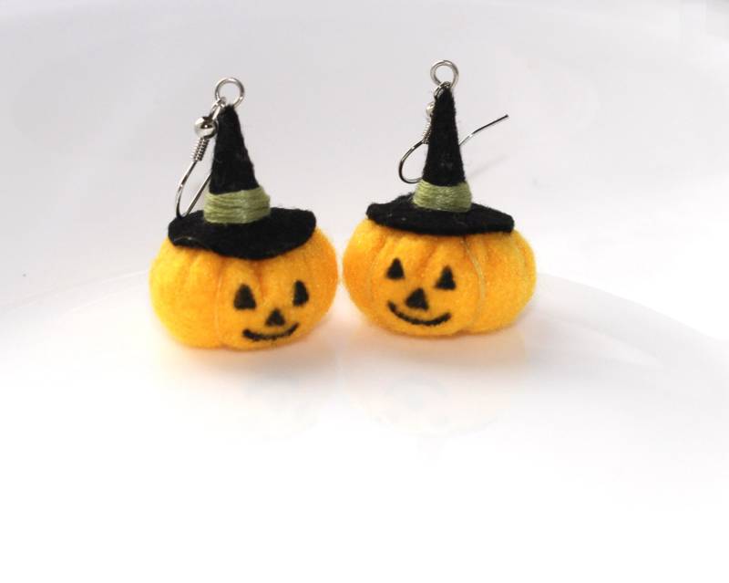Gefilzte Ohrringe Kürbis Orange Halloween Herbst Geschenk Handgemachte Aus Filz Gefilzte Ohrringe Kürbis Orange Halloween Herbst Geschenk Handgemachte Aus Filz von RannyGifts