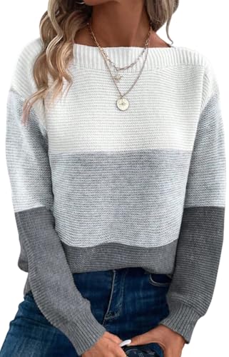 Ranphee Pulli Damen Herbst Moderne Winterpullover Warm Dicke Langarm Grobstrickpullover Damenpullover Vintage Basic Women's Knit Sweater Femme von Ranphee