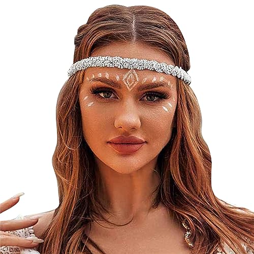 Brautparty Kopfschmuck Elastisches Stirnband Mädchen Hochzeits Kopfschmuck Kristall Charme Haarband Weiblicher Haarschmuck Elegantes Haarband Haar Accessoire von Ranuw