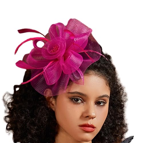 Fascinators Für Frauen Party Stirnband Haar Clip Cocktail Mesh Kopfbedeckung Haar Clip Für Hochzeit Party Party Kopfschmuck von Ranuw