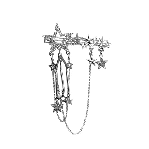 Ranuw Bling Star Haarspange Glänzender Stern Charm rutschfest Metall Haarspange Haar Accessoire Kinder Haarspange Für Party Geschenk Stern Haarnadeln Süß Für Kinder Und Frauen von Ranuw