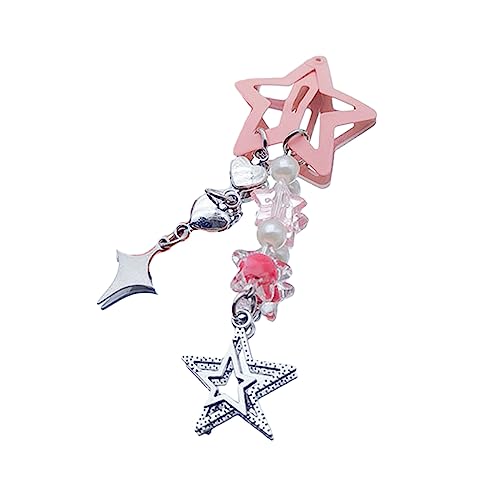 Ranuw Fashion Star Haarspange Haarnadel Für Frauen Und Mädchen Süßer Mond Stern Fransen Snap Clip Fashion Star Haarspangen Ornament Fransen Haarnadel von Ranuw