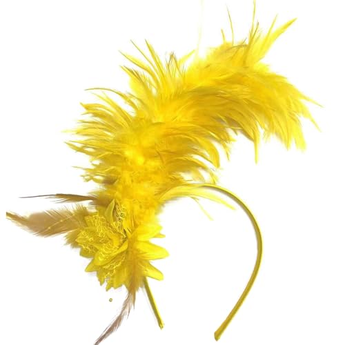 Ranuw Feder Stirnband Feder Haarband Fascinator Haarband 1920er Jahre Party Kopfschmuck Für Halloween Karneval Hochzeit Haarschmuck von Ranuw