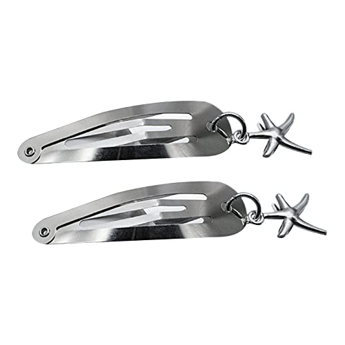 Ranuw Silber Blatt Clip Haarnadel Y2K Süße Haarspange Herz Haarspange Mode Haarnadel Kopfbedeckung Mädchen Haar Accessoires Pfirsich Herz Blätter Stern Seite Clip Für Haare von Ranuw