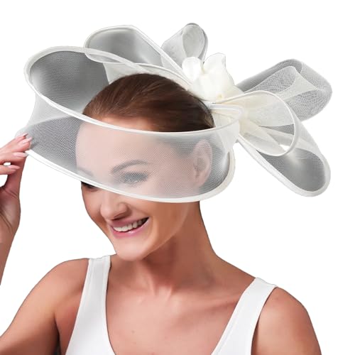 Ranuw Stilvoller Fascinator Modische Kopfbedeckung Modische Kopfbedeckung Accessoires Schöne Große Schleife Förmige Haarspange Damen Hochzeits Kopfbedeckung von Ranuw
